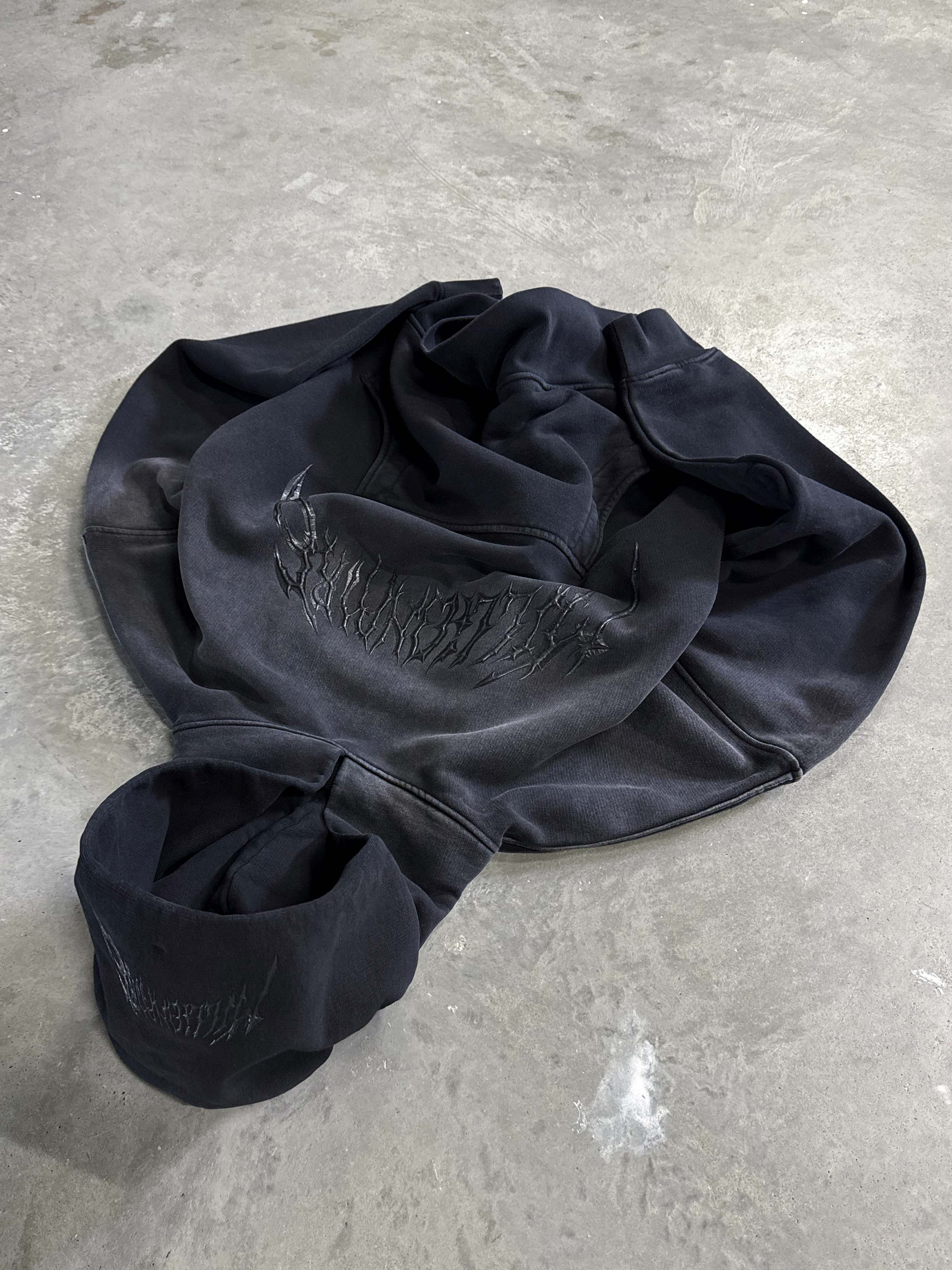 HOODIE ROYAL WASHED BLACK