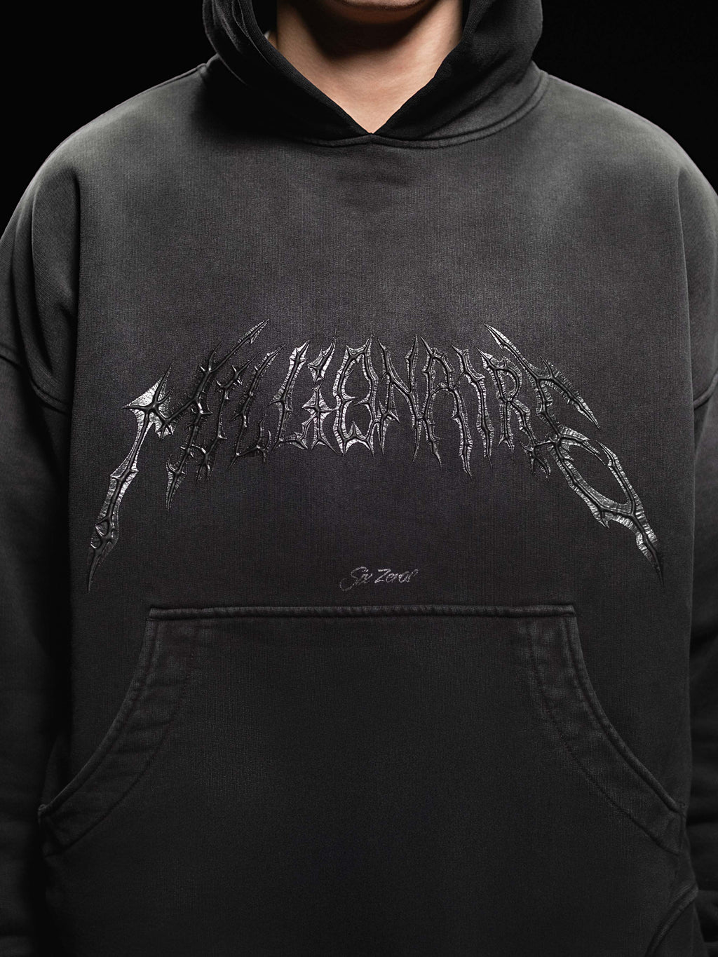 HOODIE ROYAL WASHED BLACK