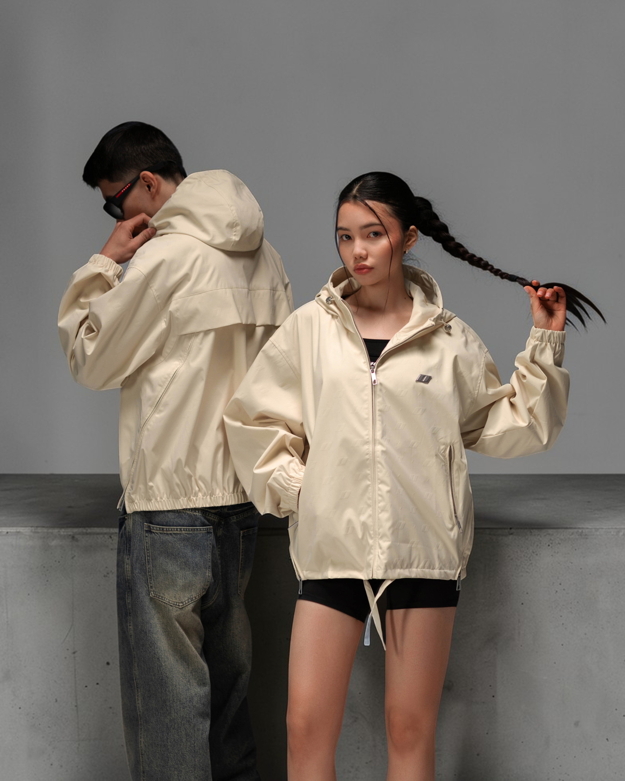 Jacket ZERO FORM monogram off-white